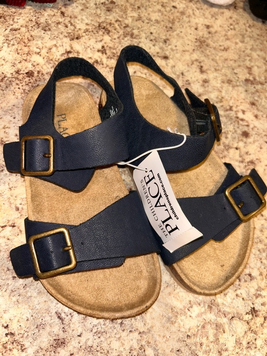 The Children's Place Other - The Children's Place Navy Girls' Double Buckle Sandals